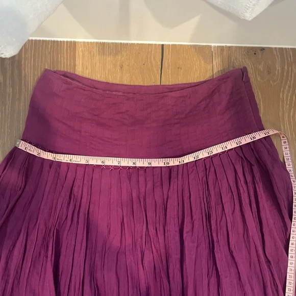 Lauren Ralph Lauren Purple Skater Skirt with Pleats - Picture 5 of 7